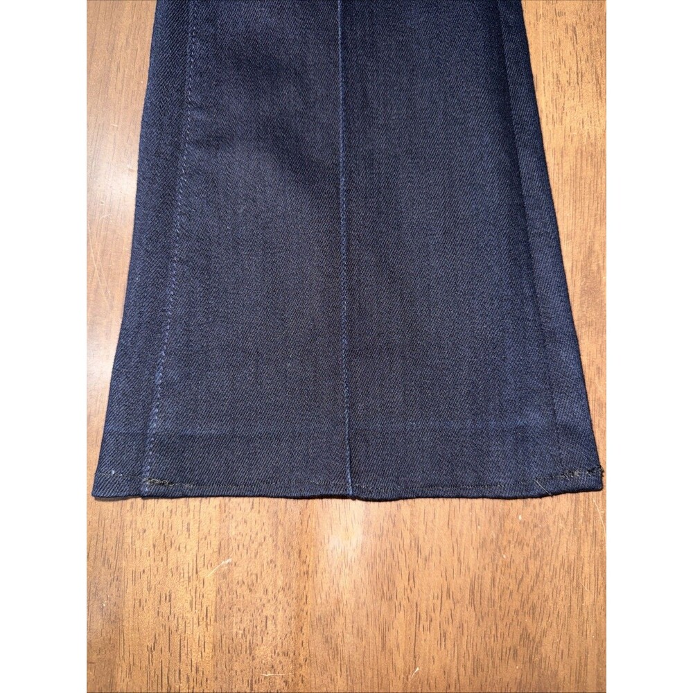 AG Adriano Goldschmied The Mia Cropped Pin Tuck Flare Jeans Navy Made USA 26 - Picture 12 of 15